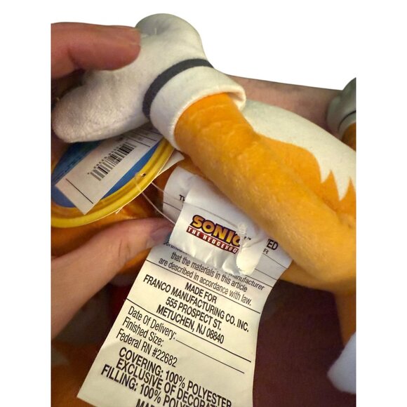 Tails Plush – Sonic the Hedgehog – 17” Franco Cuddle Pillow Buddy / Phunny Plush - Picture 2 of 3